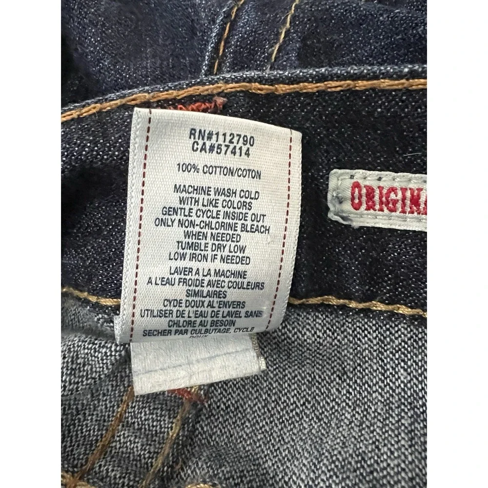 True Religion Jeans Men's Size 32x27 Straight Leg Blue Denim Flap Pockets